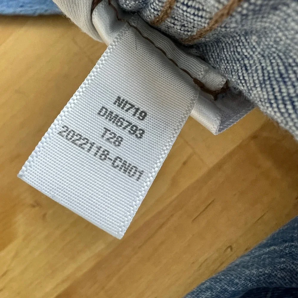 Madewell Jeans The Perfect Vintage Wide-Leg Crop Size 28 Tall Blue High Rise - Picture 9 of 14